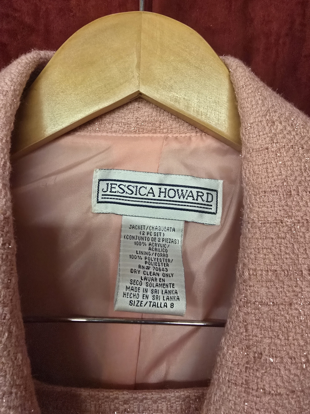 Jessica Howard Dusty Pink Tweed BlazerFloral Accent . Someone Call ELLE WOODS - Picture 6 of 6